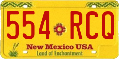 NM license plate 554RCQ