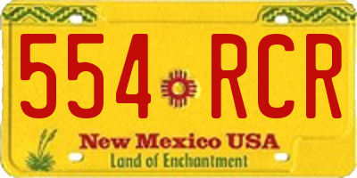NM license plate 554RCR
