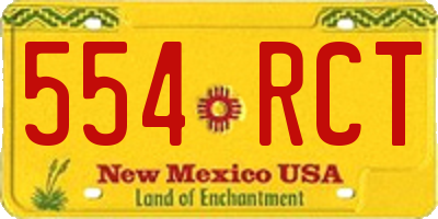 NM license plate 554RCT