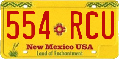 NM license plate 554RCU