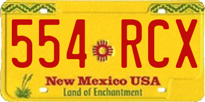 NM license plate 554RCX
