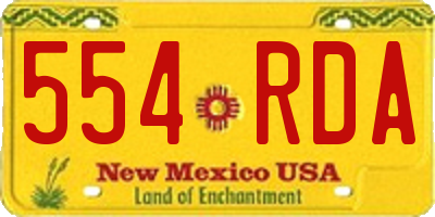 NM license plate 554RDA