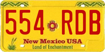 NM license plate 554RDB