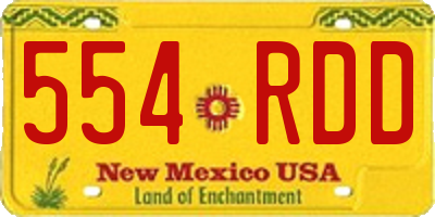 NM license plate 554RDD