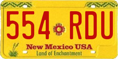 NM license plate 554RDU
