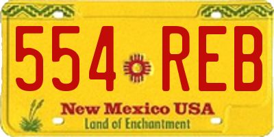 NM license plate 554REB