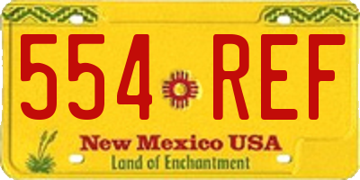 NM license plate 554REF