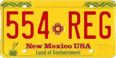 NM license plate 554REG