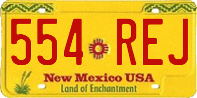 NM license plate 554REJ
