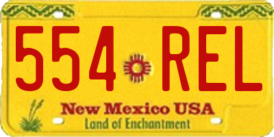 NM license plate 554REL