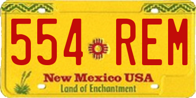 NM license plate 554REM