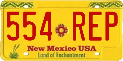 NM license plate 554REP
