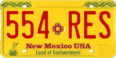 NM license plate 554RES