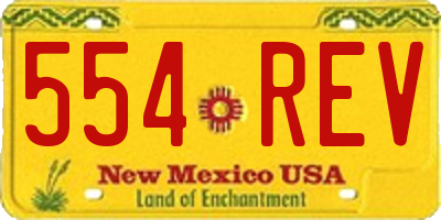 NM license plate 554REV