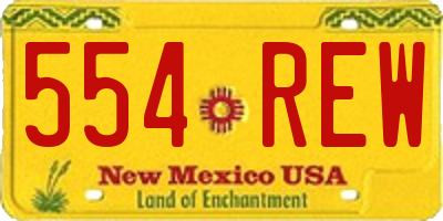 NM license plate 554REW