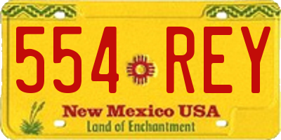 NM license plate 554REY