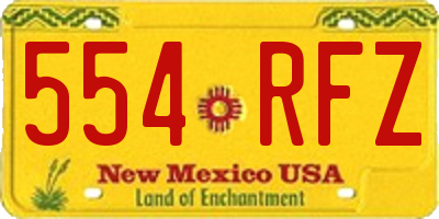 NM license plate 554RFZ