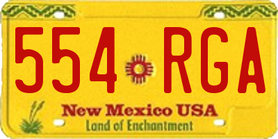 NM license plate 554RGA