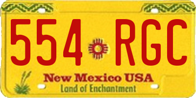 NM license plate 554RGC