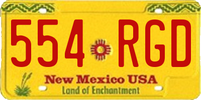 NM license plate 554RGD