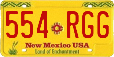 NM license plate 554RGG