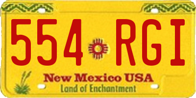 NM license plate 554RGI