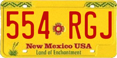 NM license plate 554RGJ