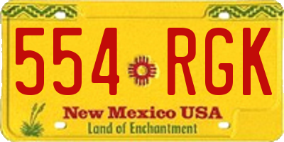 NM license plate 554RGK