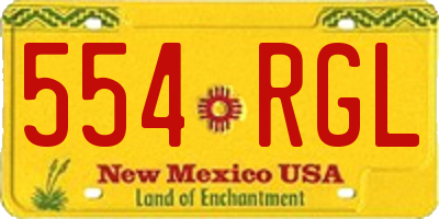 NM license plate 554RGL