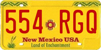 NM license plate 554RGQ