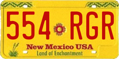 NM license plate 554RGR