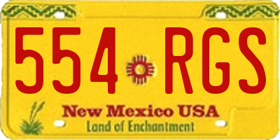 NM license plate 554RGS