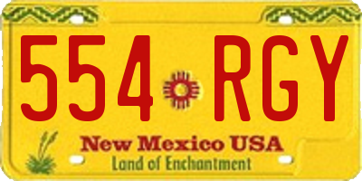 NM license plate 554RGY