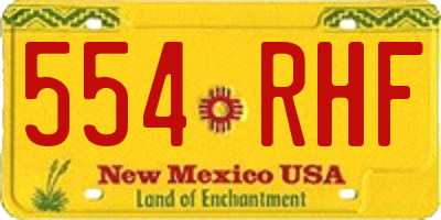 NM license plate 554RHF