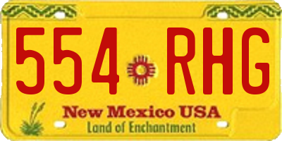 NM license plate 554RHG