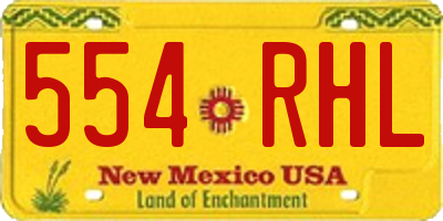 NM license plate 554RHL