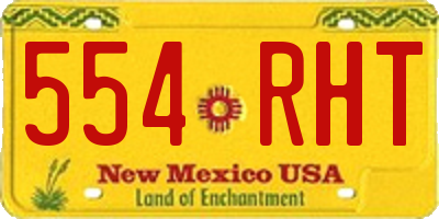 NM license plate 554RHT