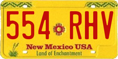 NM license plate 554RHV
