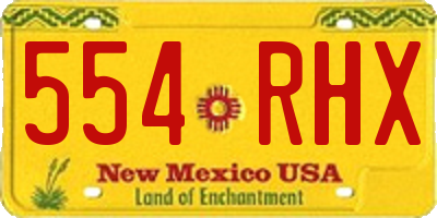 NM license plate 554RHX