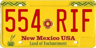 NM license plate 554RIF