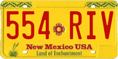 NM license plate 554RIV