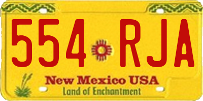 NM license plate 554RJA