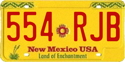 NM license plate 554RJB