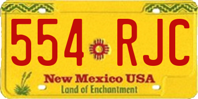 NM license plate 554RJC