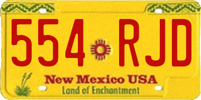 NM license plate 554RJD