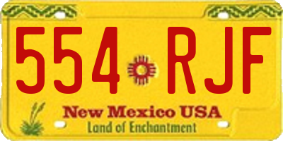 NM license plate 554RJF