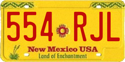 NM license plate 554RJL