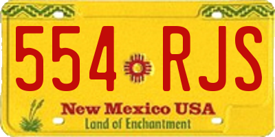 NM license plate 554RJS