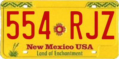 NM license plate 554RJZ