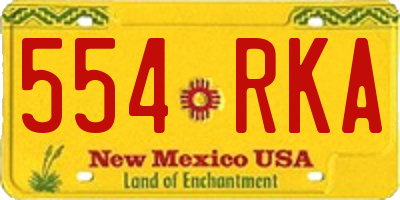 NM license plate 554RKA